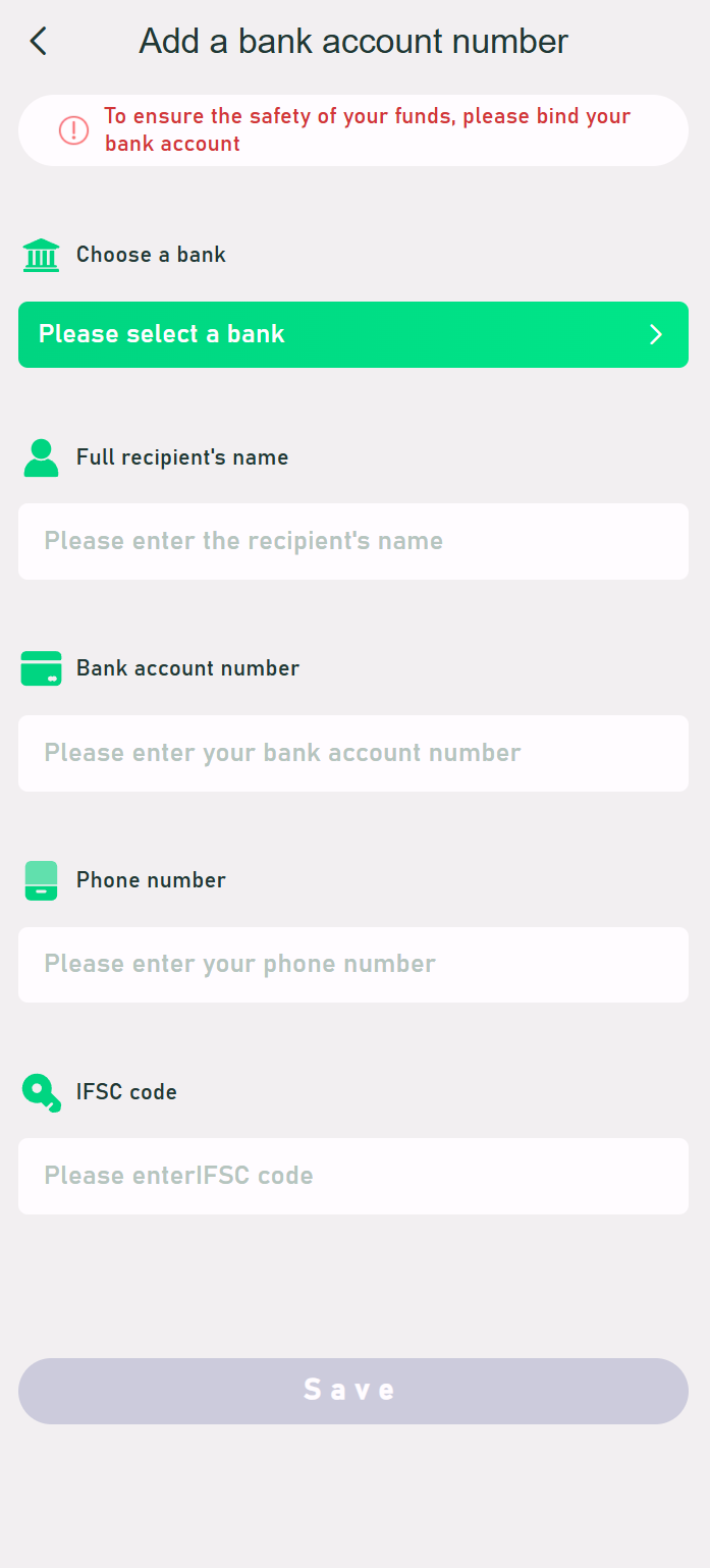 YaarWin register screen